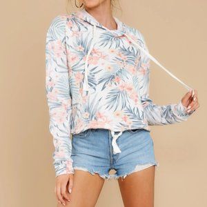 Sunshine Blue Island Print Hoodie